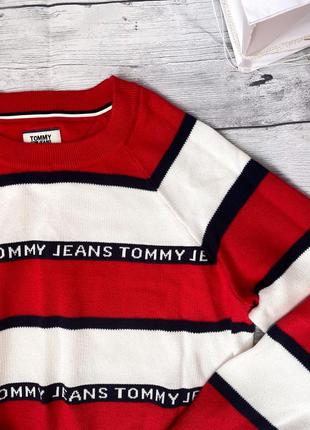 Оригинальная кофта в полоску tommy hilfiger короткий свитшот свитер укороченная полоска5 фото