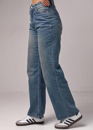 Жіночі джинси з ефектом потертості артикул: 90965 фото