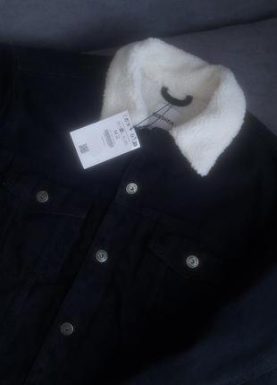 Джинсова шерпа, джинсова куртка l4 фото
