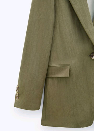 Шикарний оливковий піджак zara,m3 фото