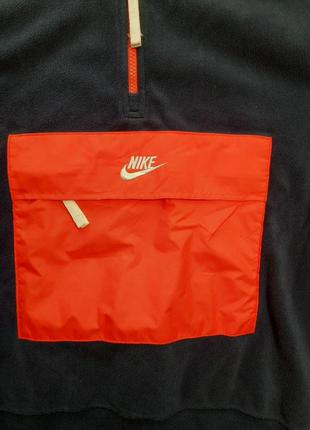 Nike half zip borg sweat in navy размер s4 фото