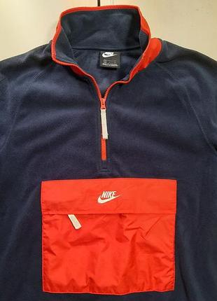 Nike half zip borg sweat in navy размер s5 фото