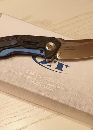 Топовый нож складной zero tolerance zt 0762 cpm 20cv титан углево