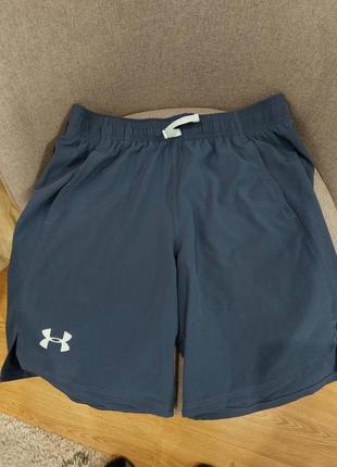 Шорты детские under armour 11-13 лет 147-158 см спортивные синие2 фото