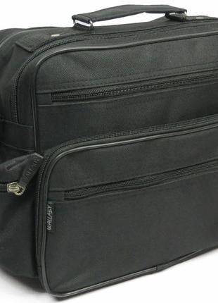Чоловіча сумка wallaby з тканини чорна1 фото