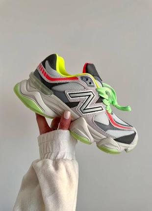 Кросівки new balance 9060 « slight grey / acid green » premium