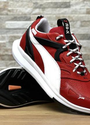 Мужские кожаные кроссовки puma rs-x red2 фото