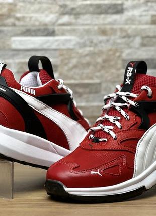 Чоловічі шкіряні кросівки puma rs-x red10 фото