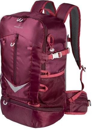 Легкий похідний рюкзак із дощовиком 30l rocktrail ian389063 бордовий1 фото