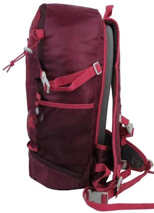 Легкий похідний рюкзак із дощовиком 30l rocktrail ian389063 бордовий7 фото