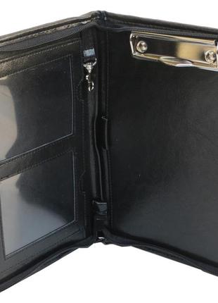 Папка формату а5 jpb з екошкіри чорна5 фото