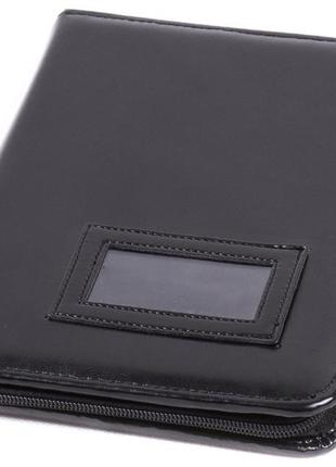 Папка формату а5 jpb з екошкіри чорна8 фото