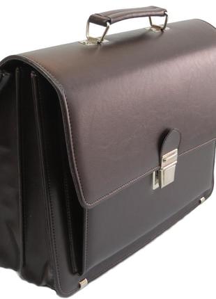 Деловой портфель амо из эко кожи коричневый6 фото