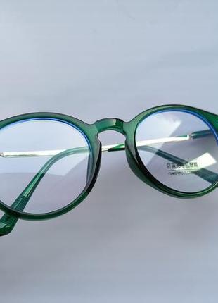Іміджеві зелені окуляри 2024 з захистом унісекс3 фото