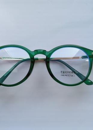 Іміджеві зелені окуляри 2024 з захистом унісекс2 фото