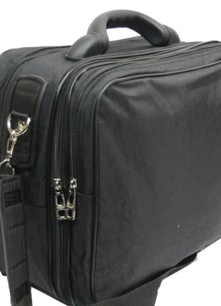 Мужской портфель wallaby из ткани черный4 фото