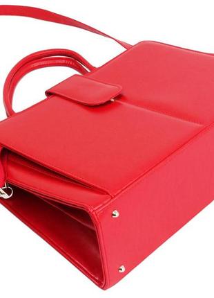 Ділова сумка-портфель jpb з екошкіри червона6 фото