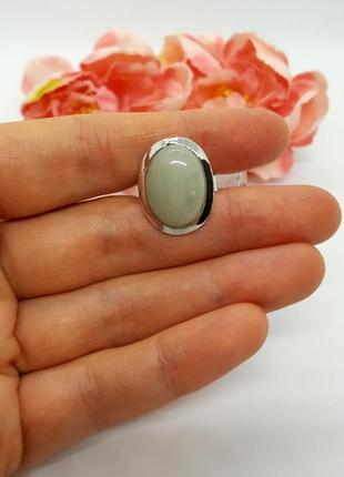 🍀💍 кольцо безразмерное овал натуральный камень нефрит5 фото