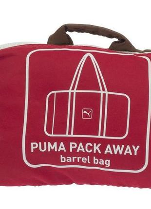 Спортивная сумка puma pack away barrel красная на 40л4 фото