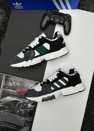 Мужские кроссовки adidas originals zx torsion white green