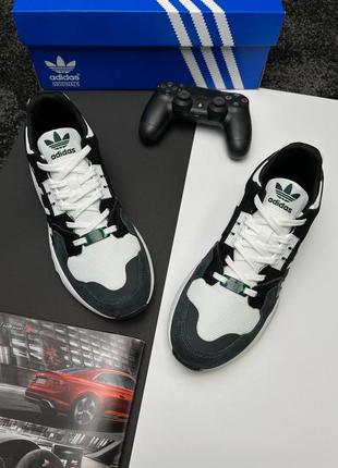 Чоловічі кросівки adidas originals zx torsion white green4 фото