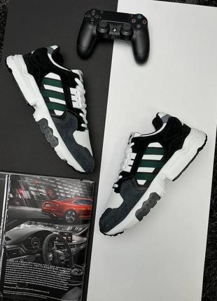 Чоловічі кросівки adidas originals zx torsion white green2 фото