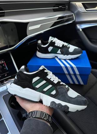 Чоловічі кросівки adidas originals zx torsion white green6 фото