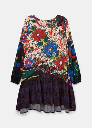 Дизайнерська сукня  в квітковий принт desigual, р. s/m