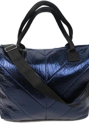Женская сумка из кожзаменителя wallaby синяя2 фото