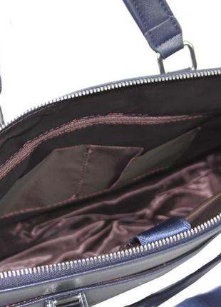 Жіноча сумка, портфель з екошкіри villado синя4 фото