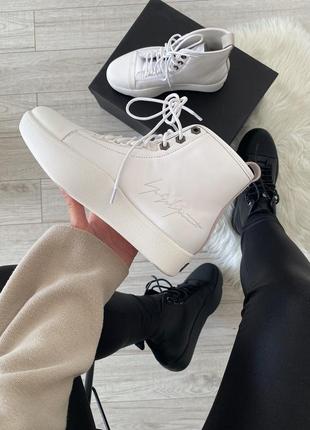 Кросівки adidas y-3 bashyo ii high top sneakers (white) 🆕 купити наложененный платіж