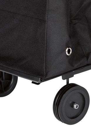 Складана сумка візка для покупок на колесах topmove чорна6 фото