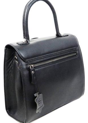 Жіноча шкіряна сумка на одній ручці giorgio ferretti чорна4 фото