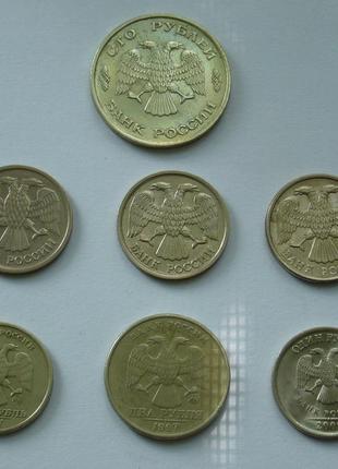 7 монет 1992-1993, 1997, 2009 рр. , рублі лмд, мд, спмд, ммд2 фото