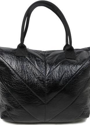 Дута жіноча сумка зі штучної шкіри wallaby чорна4 фото