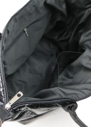 Дута жіноча сумка зі штучної шкіри wallaby чорна9 фото