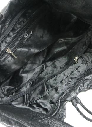 Оригінальна жіноча шкіряна сумка giorgio ferretti чорна7 фото