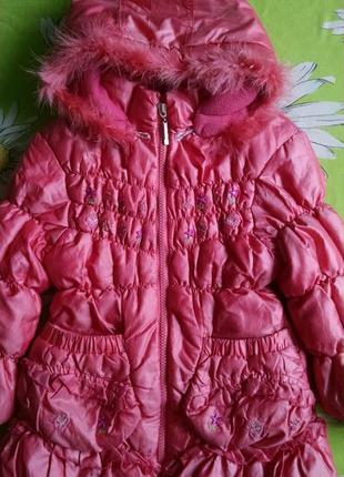 Демісезонна тепла легка курточка для дівчинки 4-5 років.2 фото