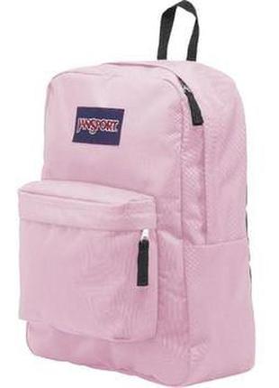Яскравий міський рюкзак 25l jansport superbreak рожевий2 фото