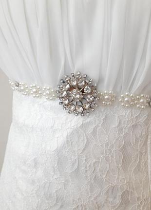 Весільна сукня рибка шлейф нове недорого розмір xs s шнурівка8 фото
