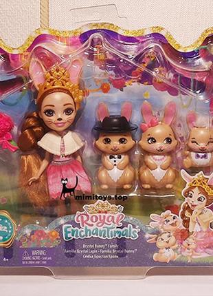 Enchantimals royal family brystal bunny енчантімалс сім'я кролика