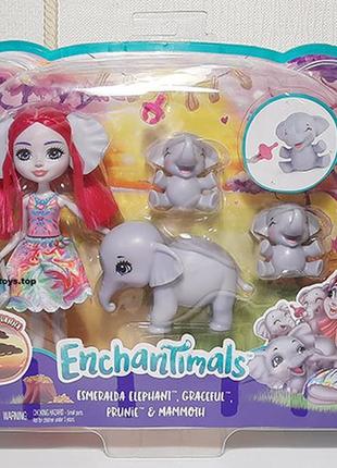 Enchantimals esmeralda elephant gtm30 лялька енчантималс слон