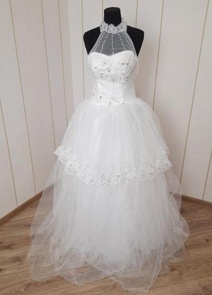 Весільна сукня пишна розмір l xl недорого дуже красива
