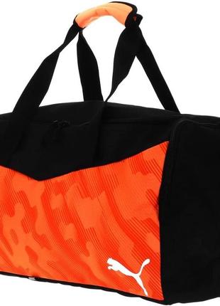 Сумка спортивная 38l puma indirise черная с оранжевым1 фото