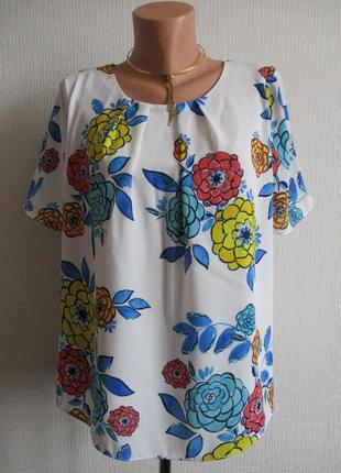 Блузка в цветочный принт tu1 фото