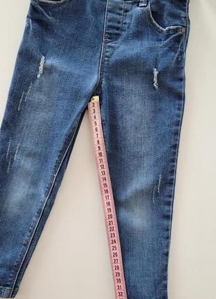 Фірмовий джинсовий комбінезон (2-3 роки)7 фото