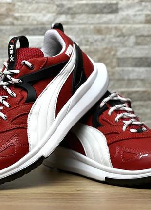 Чоловічі шкіряні кросівки puma rs-x red8 фото