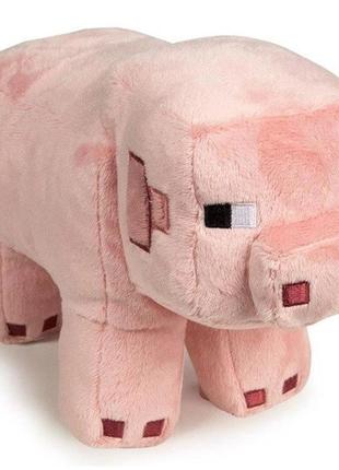 Велика м'яка іграшка minecraft свиня pig 30 см