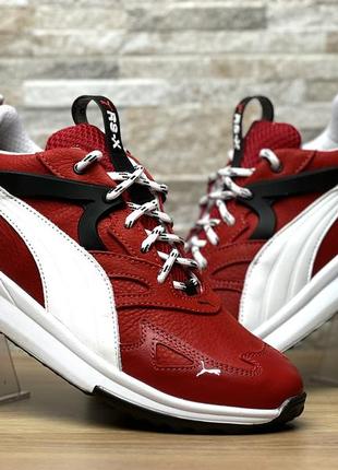 Мужские кожаные кроссовки puma rs-x red10 фото