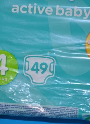 Підгузки для дітей pampers active baby-dry 4 від 8 до 14 кг 49 ш2 фото